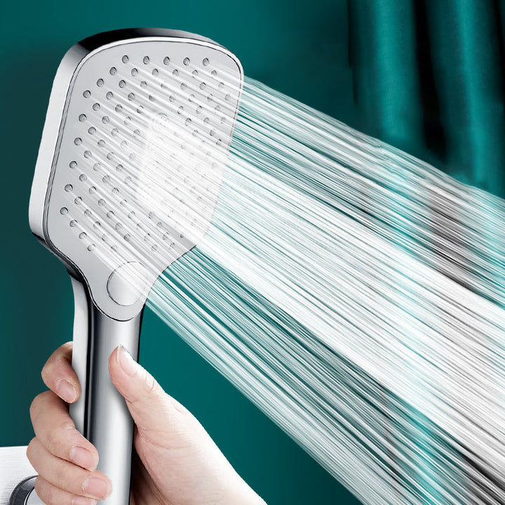 BowLift | Contemporary Fixed Head Square Supercharged Showerhead Combo