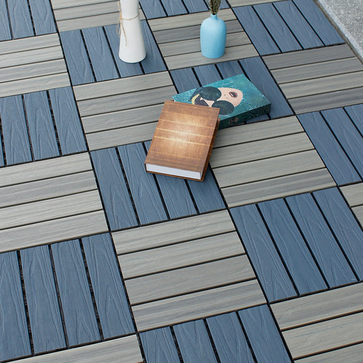 BowLift | Interlocking composite deck tiles Striped pattern patio tiles