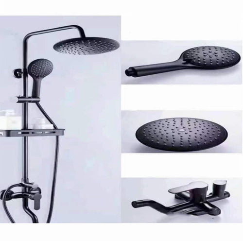 BowLift | Modern Style Brass Shower System Adjustable Spray Pattern Wall Mounted Shower Combination