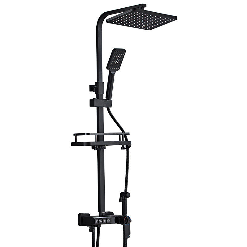 BowLift | Modern Style Brass Shower System Adjustable Spray Pattern Wall Mounted Shower Combination
