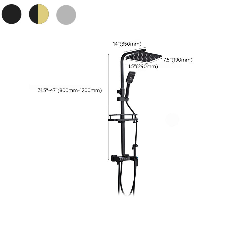 BowLift | Modern Style Brass Shower System Adjustable Spray Pattern Wall Mounted Shower Combination