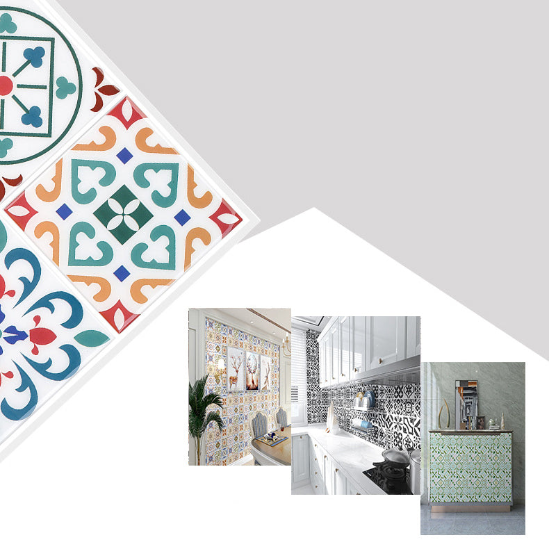 BowLift | Square Print Plastic Peel & Stick Tile Field Tile for Backsplash