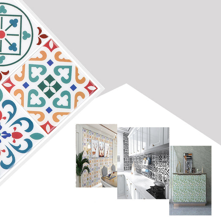 BowLift | Square Print Plastic Peel & Stick Tile Field Tile for Backsplash