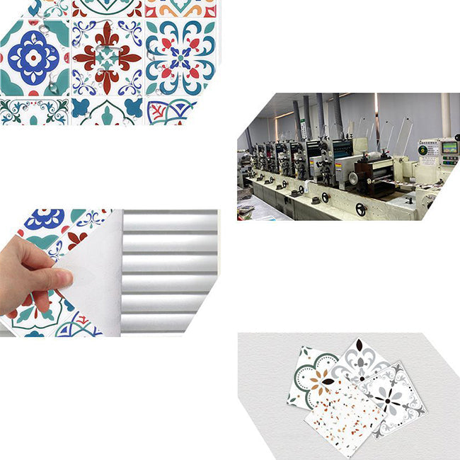 BowLift | Square Print Plastic Peel & Stick Tile Field Tile for Backsplash