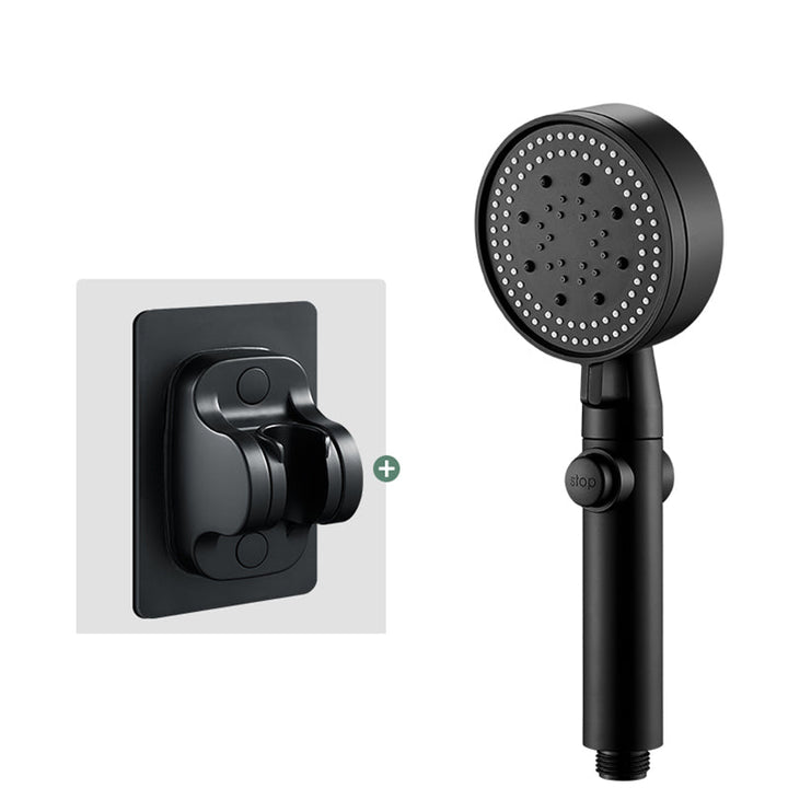 BowLift | Round Handheld Showerhead Modern Plastic Head with Self-Cleaning