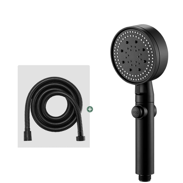 BowLift | Round Handheld Showerhead Modern Plastic Head with Self-Cleaning
