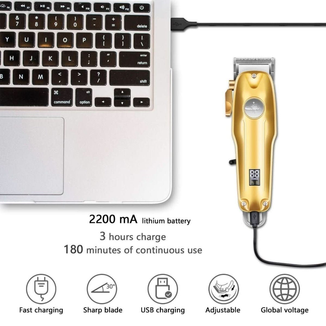 BowLift | Cordless Hair Clipper with LED Display for Precise Styling