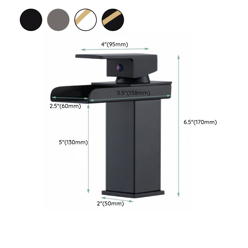 BowLift | Basin Waterfall Outlet Single Lever Tap with LED Light