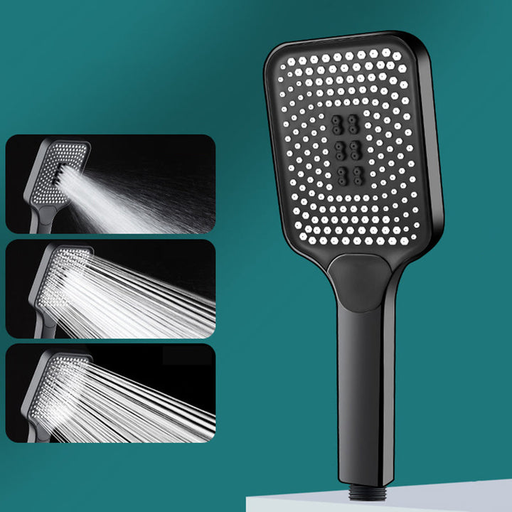 BowLift | Contemporary Handheld Supercharged Showerhead Square 3 Settings Spray Head