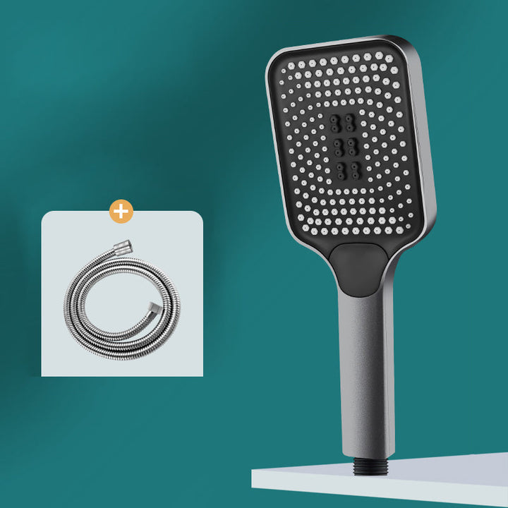 BowLift | Contemporary Handheld Supercharged Showerhead Square 3 Settings Spray Head