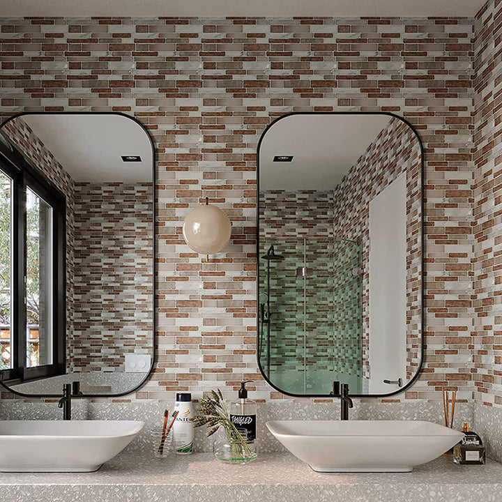 BowLift | Square Peel-and-Stick Tiles Plastic Indoor Peel & Stick Subway Tile