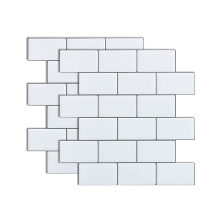 BowLift | Square Peel-and-Stick Tiles Plastic Indoor Peel & Stick Subway Tile