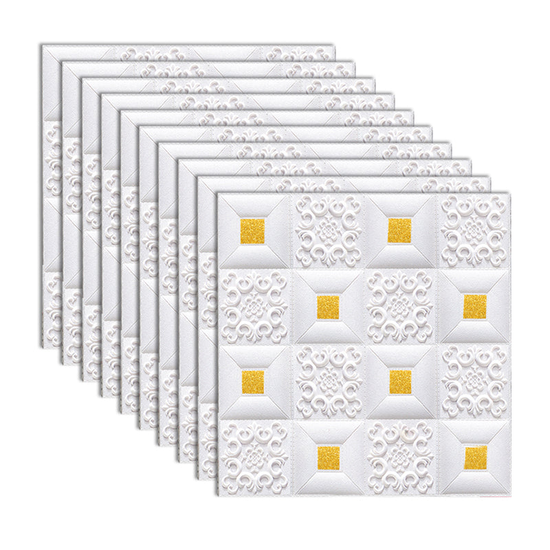 BowLift | Modern Pearl Wall Bowls PVC Wall Access Panel Peel and Stick Wall Tile Set of 10