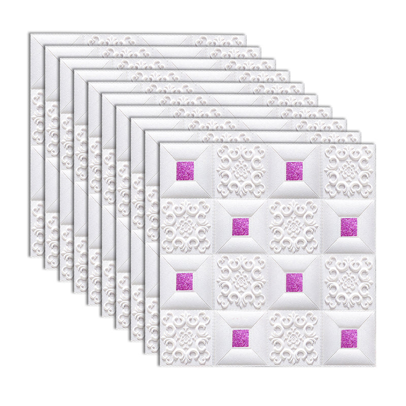 BowLift | Modern Pearl Wall Bowls PVC Wall Access Panel Peel and Stick Wall Tile Set of 10