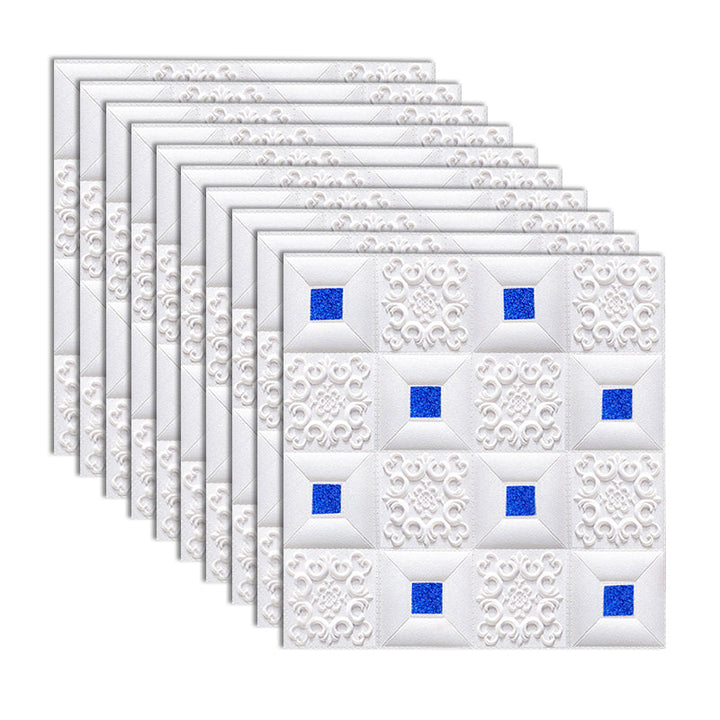 BowLift | Modern Pearl Wall Bowls PVC Wall Access Panel Peel and Stick Wall Tile Set of 10