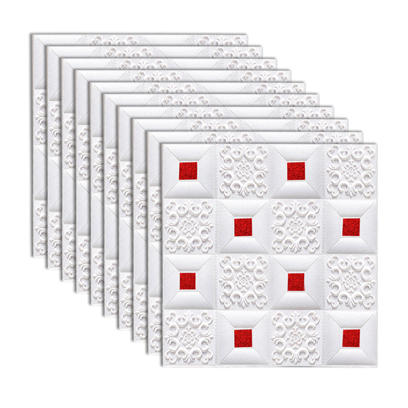 BowLift | Modern Pearl Wall Bowls PVC Wall Access Panel Peel and Stick Wall Tile Set of 10