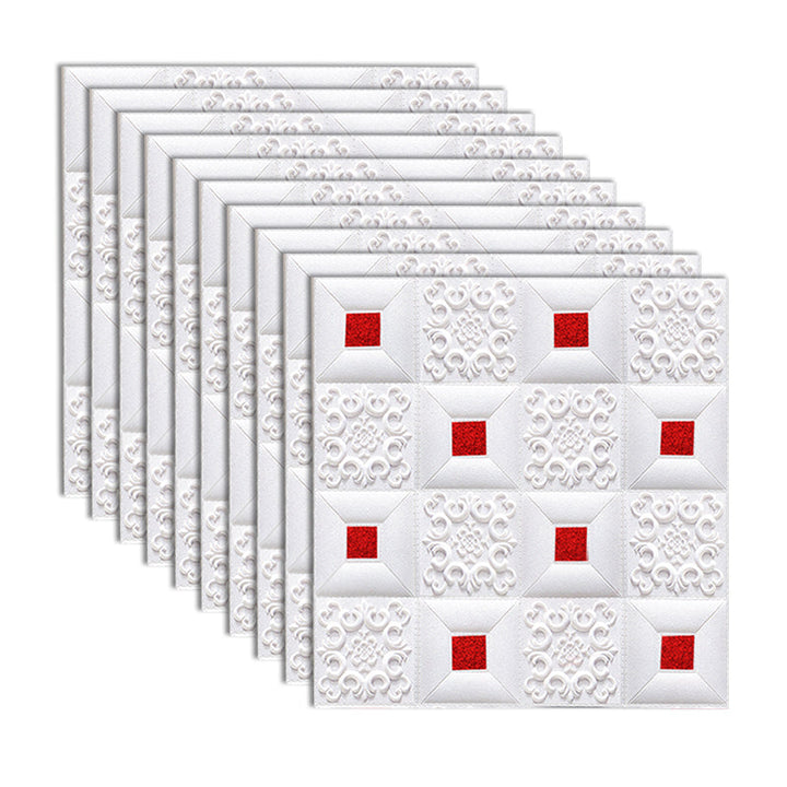 BowLift | Modern Pearl Wall Bowls PVC Wall Access Panel Peel and Stick Wall Tile Set of 10