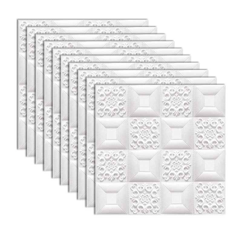 BowLift | Modern Pearl Wall Bowls PVC Wall Access Panel Peel and Stick Wall Tile Set of 10
