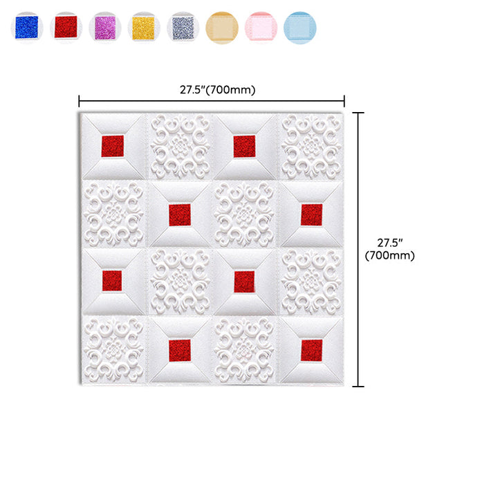 BowLift | Modern Pearl Wall Bowls PVC Wall Access Panel Peel and Stick Wall Tile Set of 10
