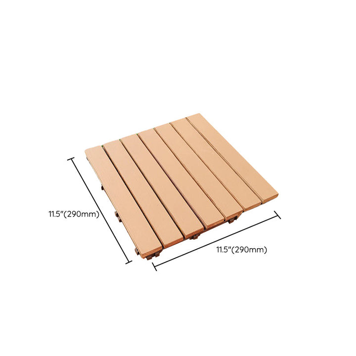 BowLift | Yellow 6-Slat Square Wood Floor Tiles Click System Floor Tiles