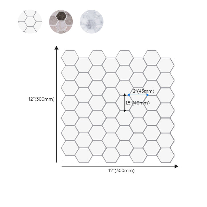 BowLift | Modern Peel-and-Stick Wall PVC Hexagon Peel-and-Stick Tile
