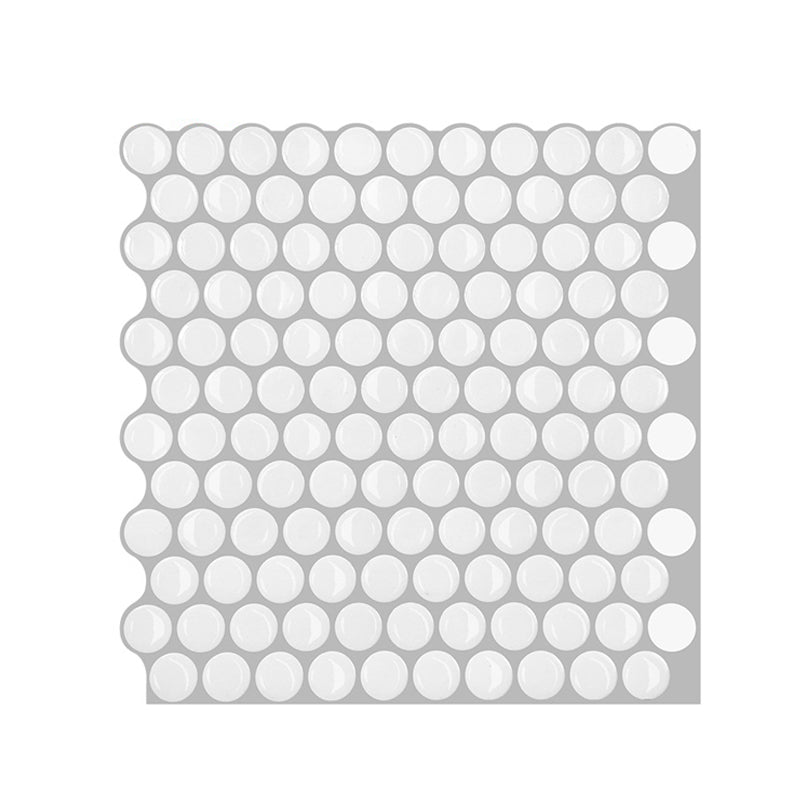 BowLift | Modern Peel and Stick Tiles PVC Penny Round Peel and Stick Back Wall Tiles