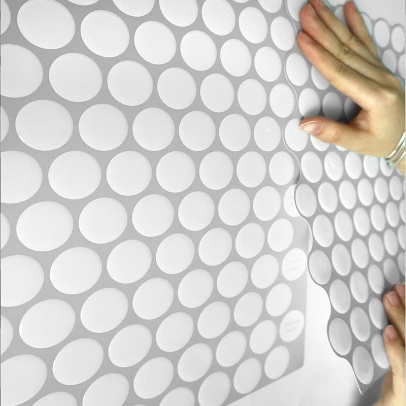 BowLift | Modern Peel and Stick Tiles PVC Penny Round Peel and Stick Back Wall Tiles