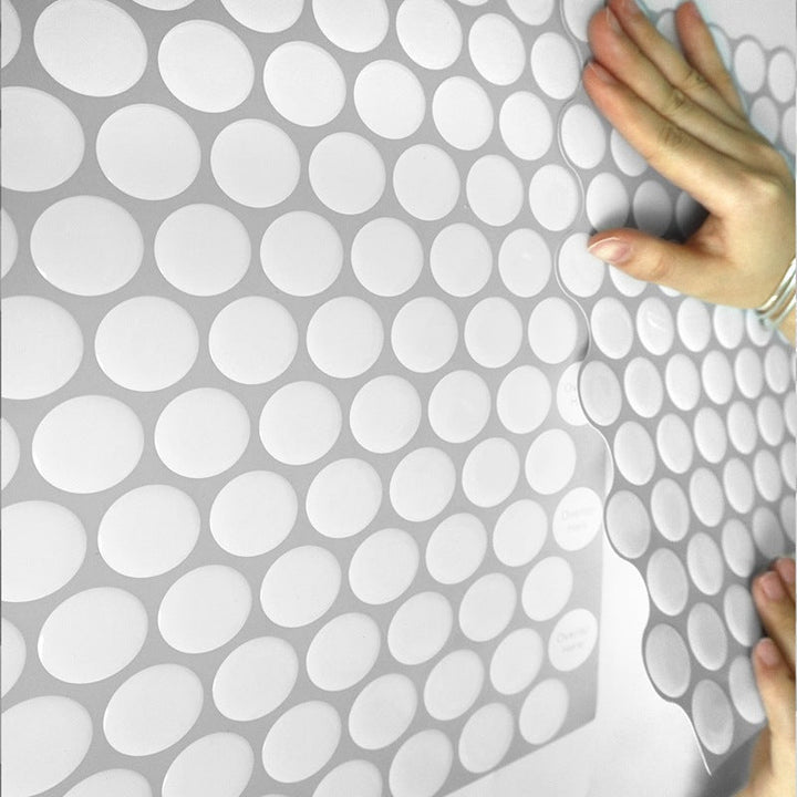 BowLift | Modern Peel and Stick Tiles PVC Penny Round Peel and Stick Back Wall Tiles