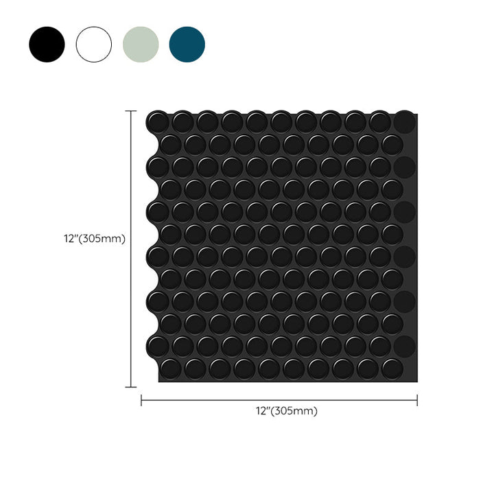 BowLift | Modern Peel and Stick Tiles PVC Penny Round Peel and Stick Back Wall Tiles