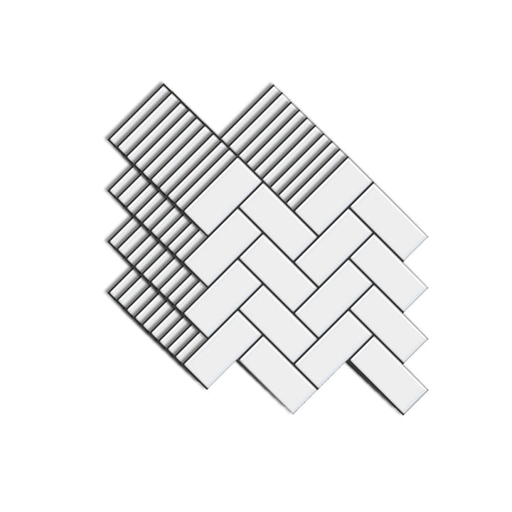 BowLift | Modern Peel and Stick Tiles PVC Herringbone Peel and Stick Backsplash Tiles