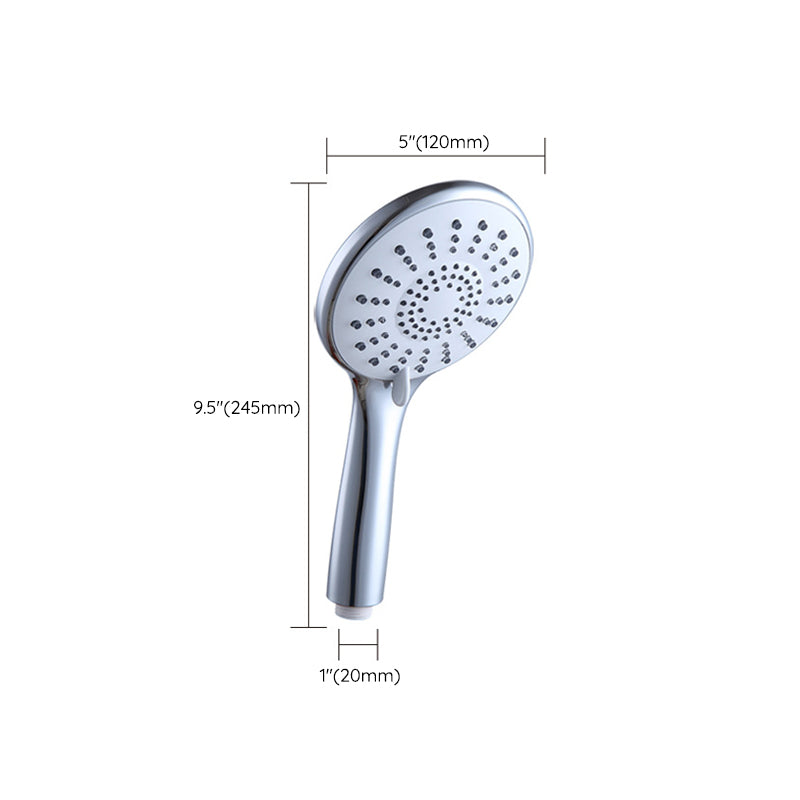 BowLift | Basic Shower Head Round Plastic Handheld Shower Head in Silver