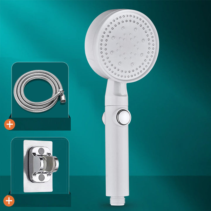 BowLift | Modern Shower Head Adjustable Spray Pattern Round Plastic Hand Shower