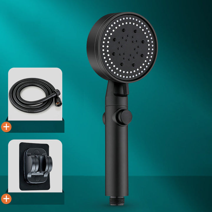 BowLift | Modern Shower Head Adjustable Spray Pattern Round Plastic Hand Shower