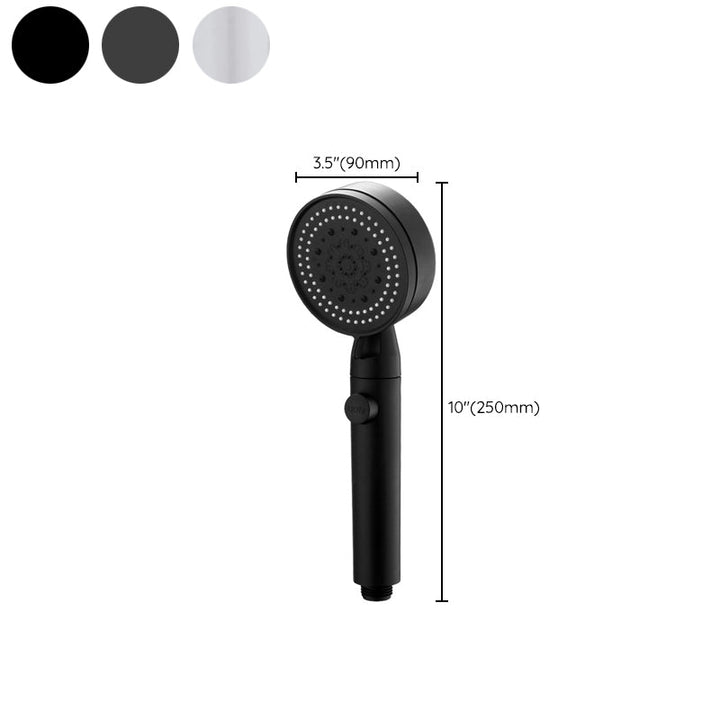BowLift | Modern Shower Head Adjustable Spray Pattern Round Plastic Hand Shower