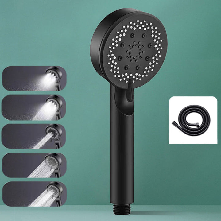 BowLift | Classic Plastic Shower Head 5 Settings Round Handheld Shower Heads