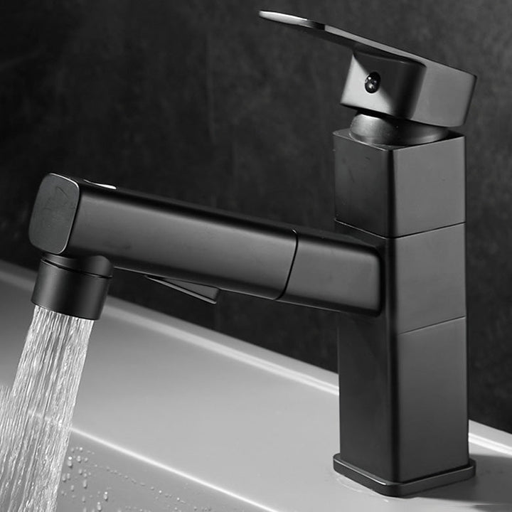 BowLift | Bathroom faucet with pull-out lever handle Single hole basin mixer