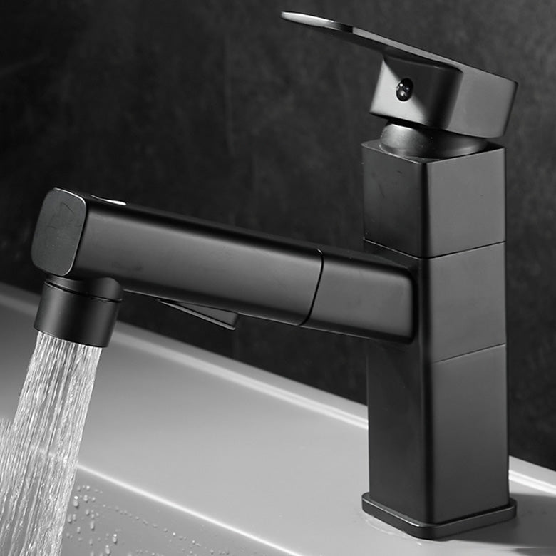 BowLift | Bathroom faucet with pull-out lever handle Single hole basin mixer