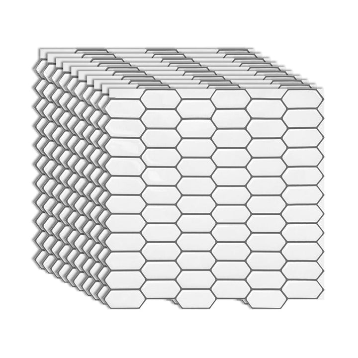 BowLift | Modern Peel & Stick Field Tile PVC Hexagon Mosaic Tile Peel and Stick Back Wall