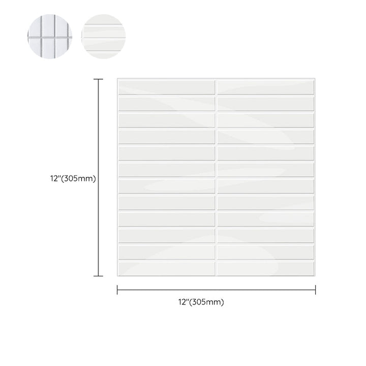 BowLift | Modern Peel & Stick Subway Tiles PVC Rectangular Peel-and-Stick Wall Cladding