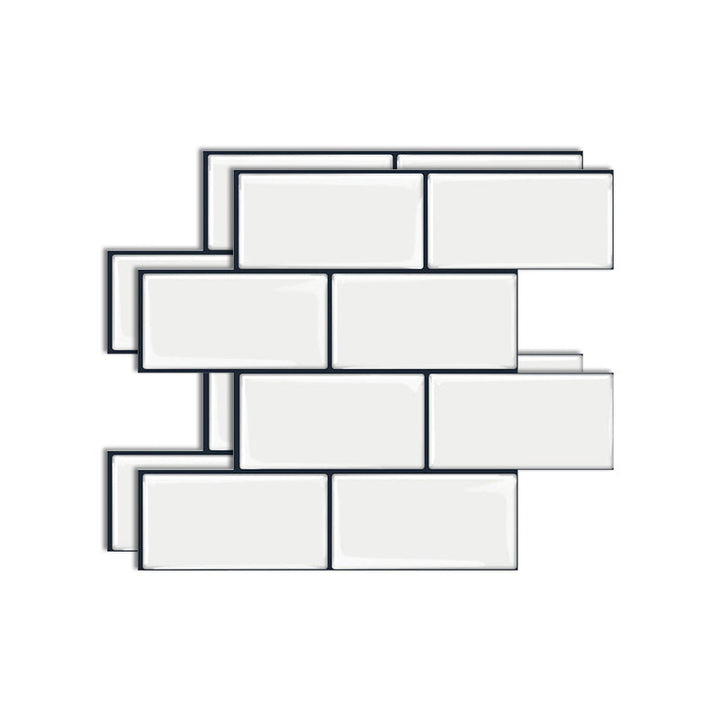 BowLift | Matte Square Peel & Stick Tile Stone Composite Subway Tile for Kitchen Backsplash