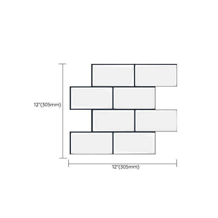 BowLift | Matte Square Peel & Stick Tile Stone Composite Subway Tile for Kitchen Backsplash
