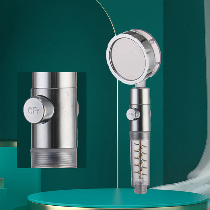 BowLift | Plastic Shower Head Round Handheld Shower Head with Adjustable Water Flow