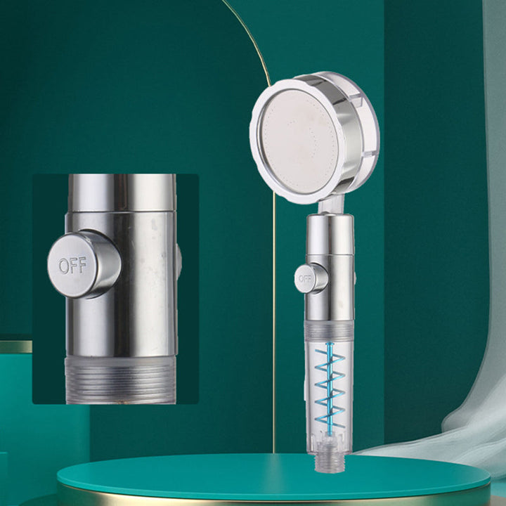 BowLift | Plastic Shower Head Round Handheld Shower Head with Adjustable Water Flow
