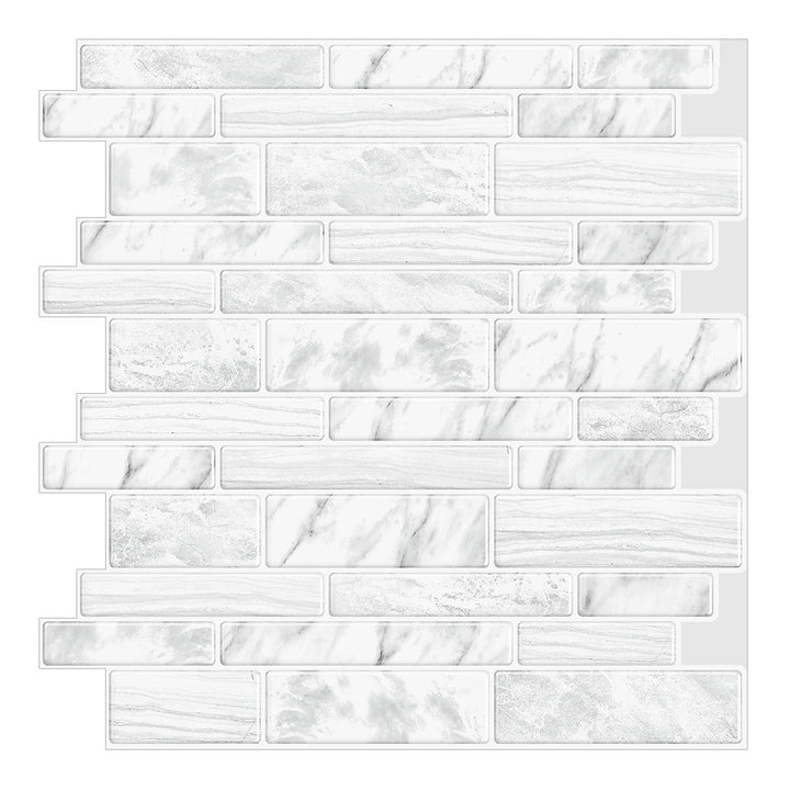 BowLift | Square Peel & Stick Tile Stone Composite Subway Tile for Backsplash Wall