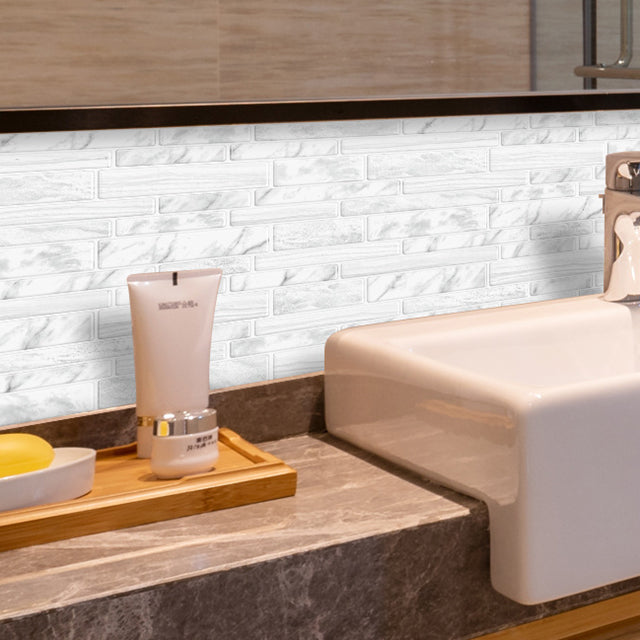 BowLift | Square Peel & Stick Tile Stone Composite Subway Tile for Backsplash Wall