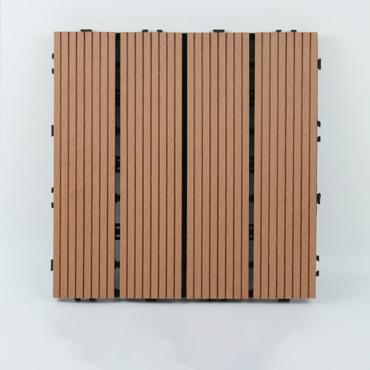BowLift | 30 cm x 30 cm Square PVC Terrace Tiles Snap Installation Outdoor Floor Tiles