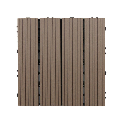 BowLift | 30 cm x 30 cm Square PVC Terrace Tiles Snap Installation Outdoor Floor Tiles