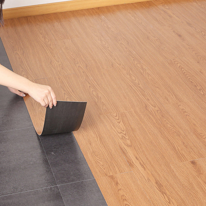BowLift | PVC Flooring Peel and Stick Smooth Wood Look Rectangular Vinyl Floor