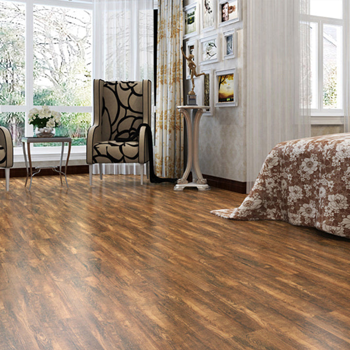 BowLift | PVC Flooring Peel and Stick Smooth Wood Look Rectangular Vinyl Floor