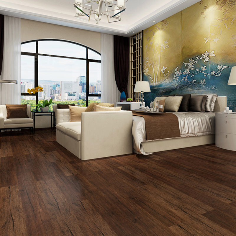 BowLift | PVC Flooring Peel and Stick Smooth Wood Look Rectangular Vinyl Floor